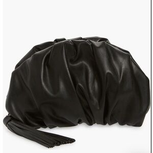 NEW Rebecca Minkoff Ruched Faux Leather Clutch